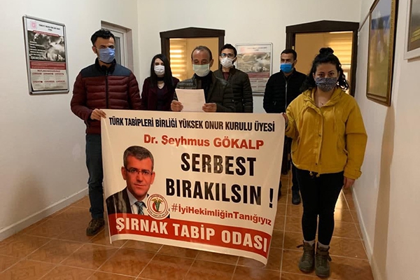 Şırnak Tabip Odası ve SES Şırnak Şubesi: Dr. Şeyhmus Gökalp Serbest Bırakılsın
